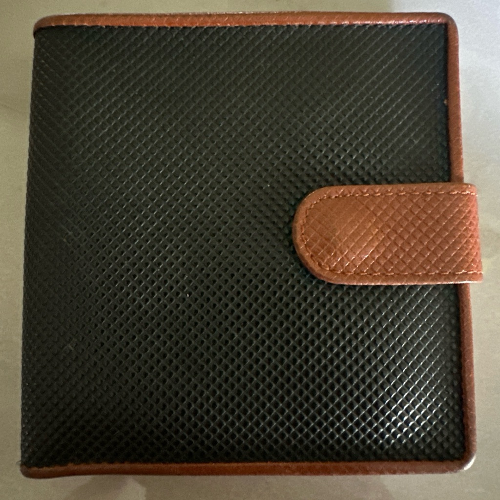 Bottega Veneta Compact Wallet Italy Brown Black Snap